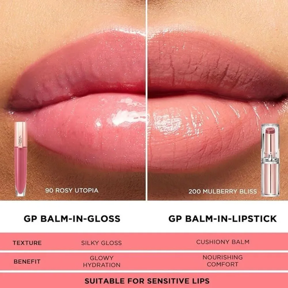 NWT 2 L'Oreal Paris 70 Angelic Daydream Glow Paradise Hydrating Lip Balm Gloss